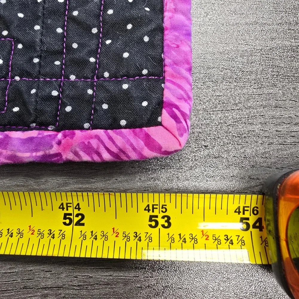 Handmade‎ Modern Patchwork Quilt Pink Purple Cross Plus Sign Minky Back 54x40